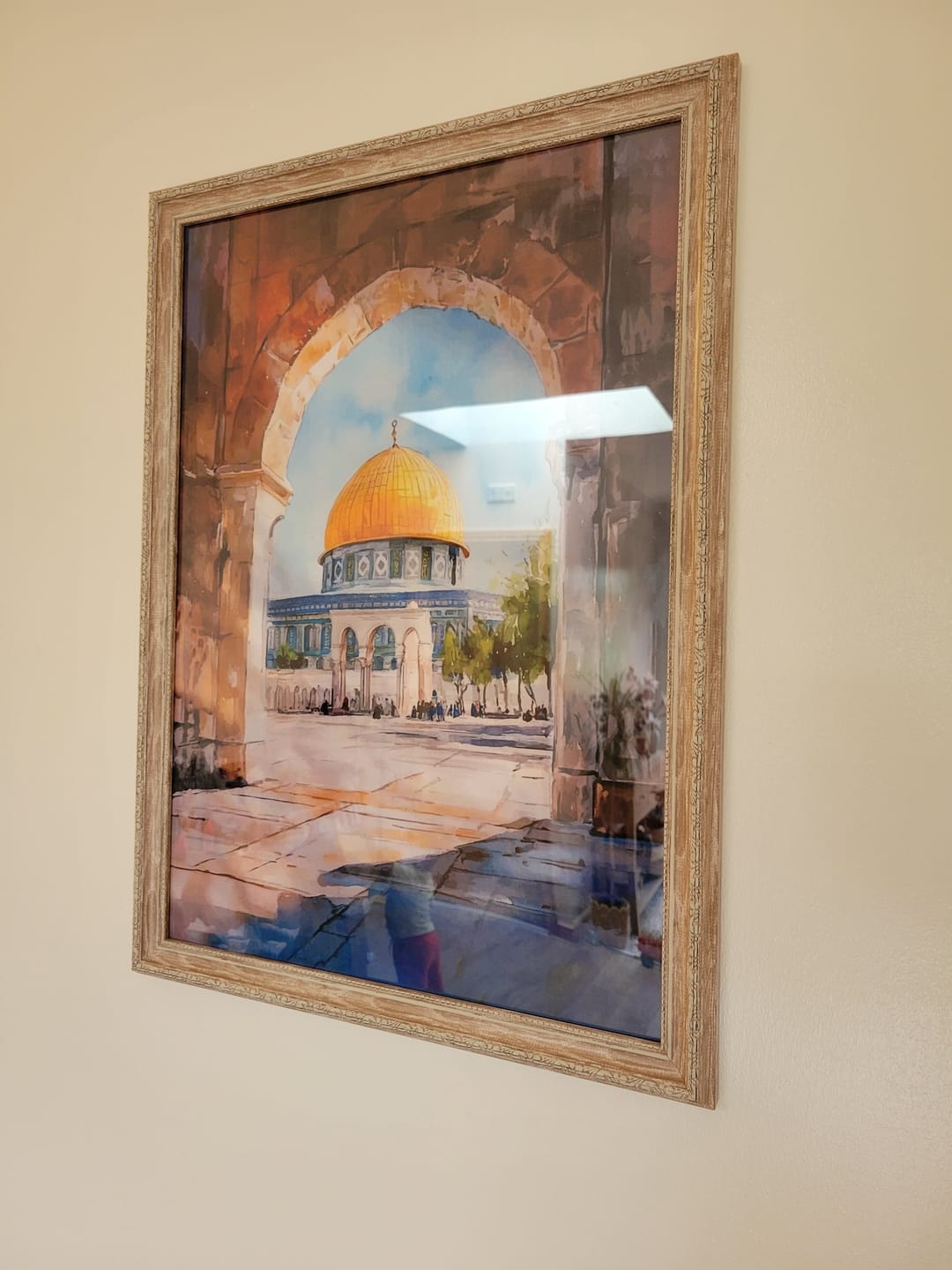 Customer photo review of Masjid Al-Aqsa – Watercolor Al-Quds Canvas