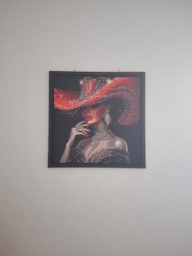 Customer photo review of DIY Wooden Stretcher Frame for Diamond Painting