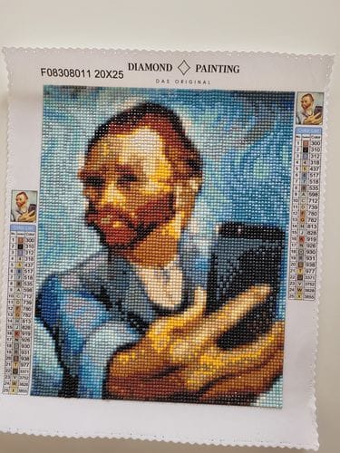 Customer photo review of Selfie in Van Gogh Style | Diamond Painting Kit