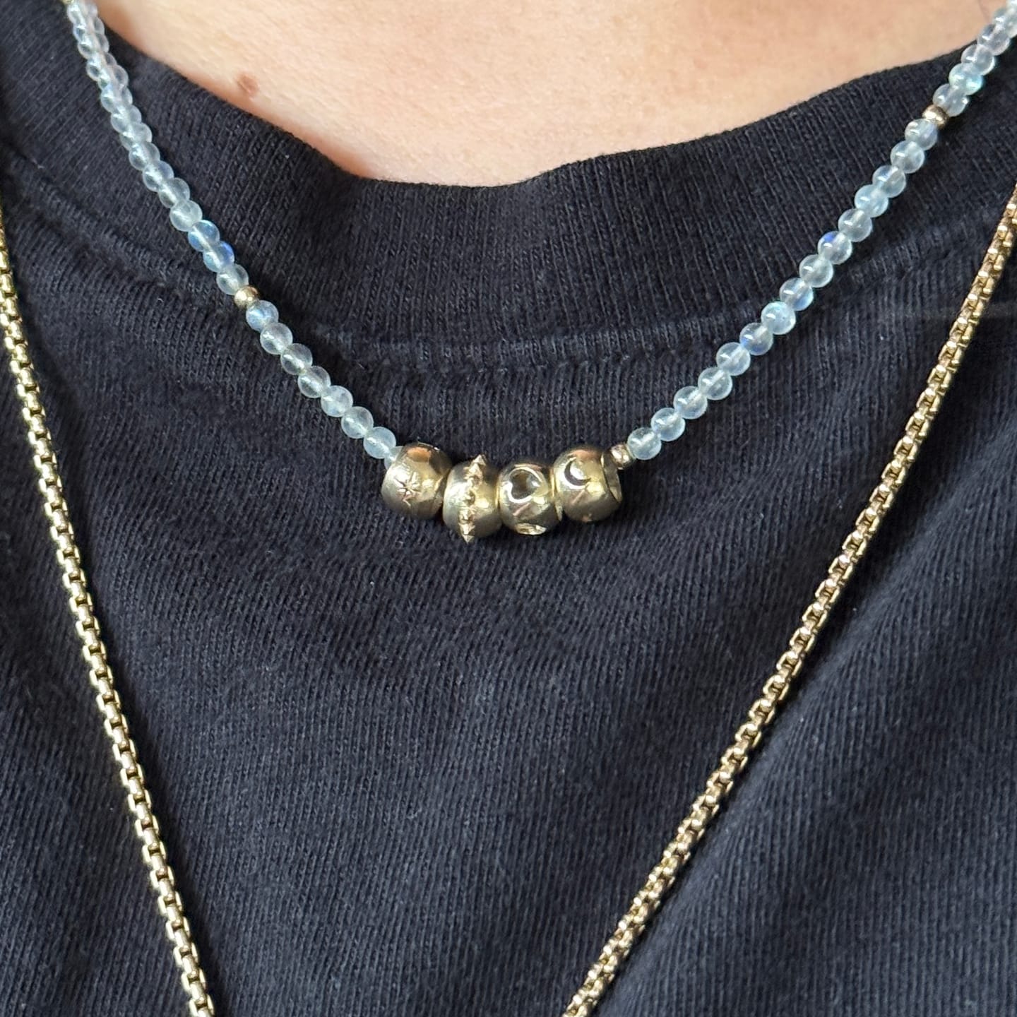 Customer photo review of 10K Heart Spacer Bead