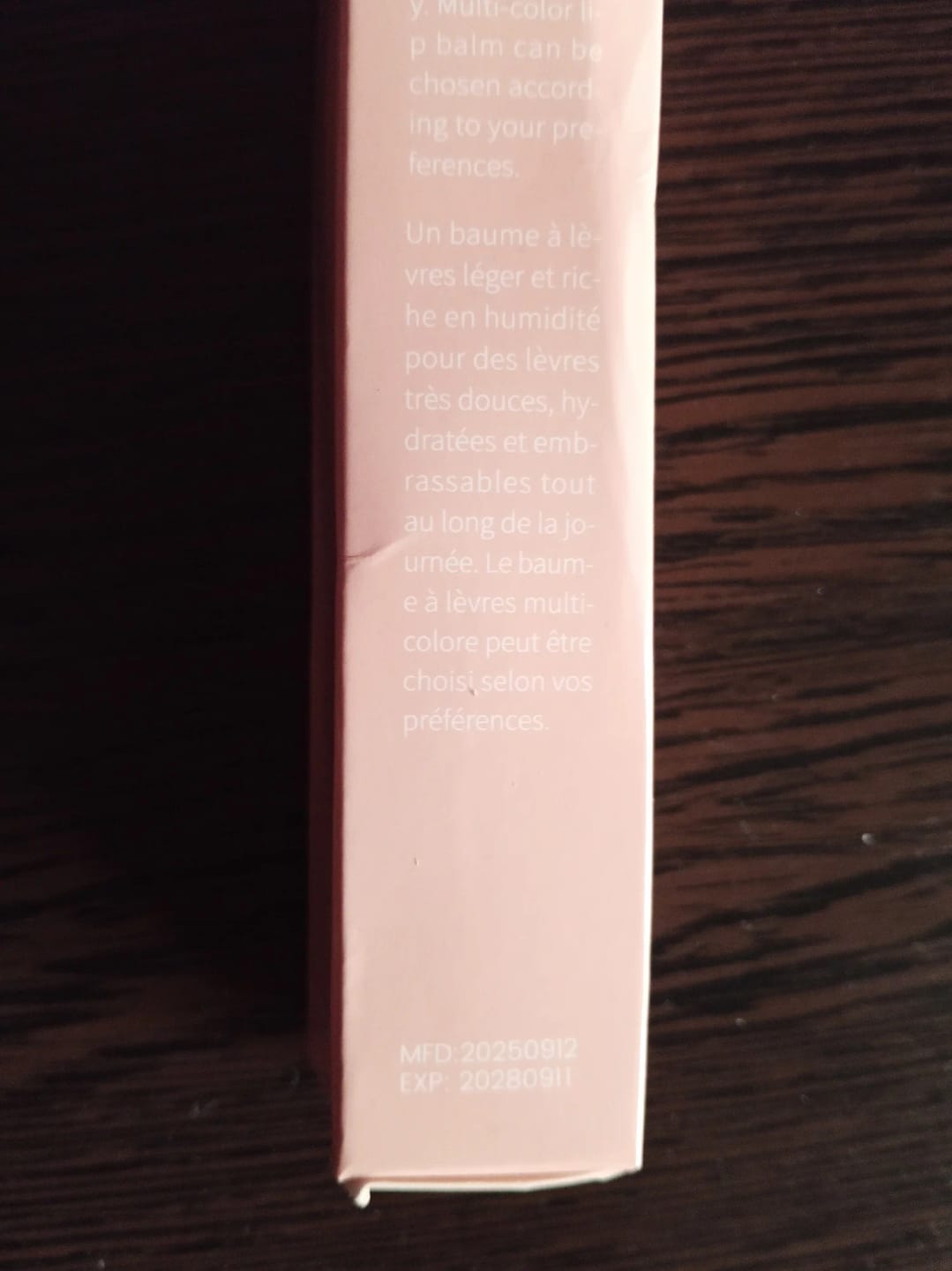 Customer photo review of Crystal Moisturizing Tinted Lip Balm