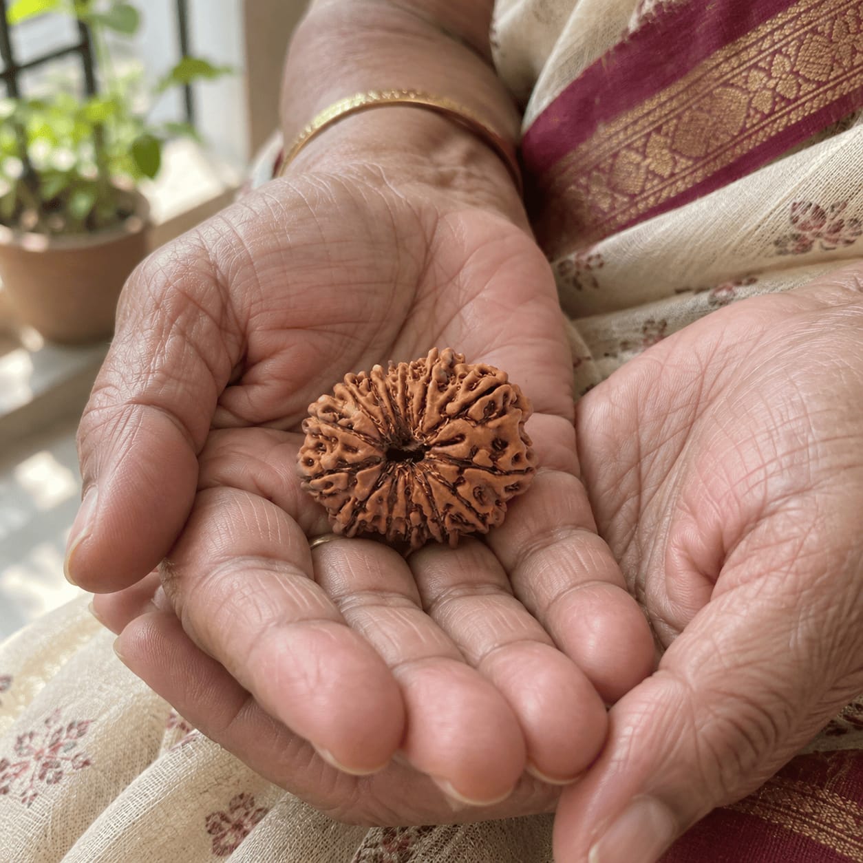 Customer photo review of 13 Mukhi Rudraksha (Nepali)