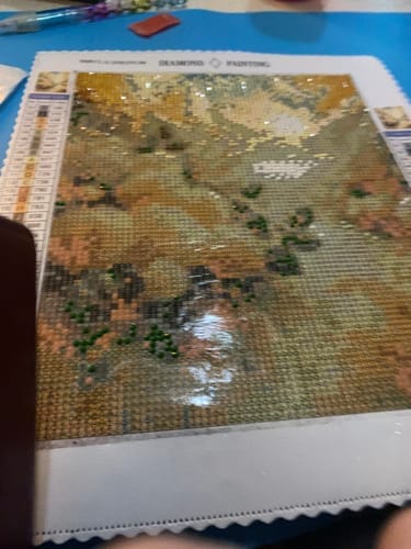 Customer photo review of Yellow Thank You Roses | Diamond Painting Kit