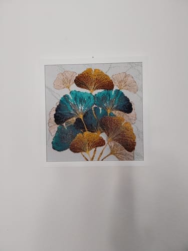 Customer photo review of Abstract Ginkgo and Monstera Bouquet | Diamond Painting Kit