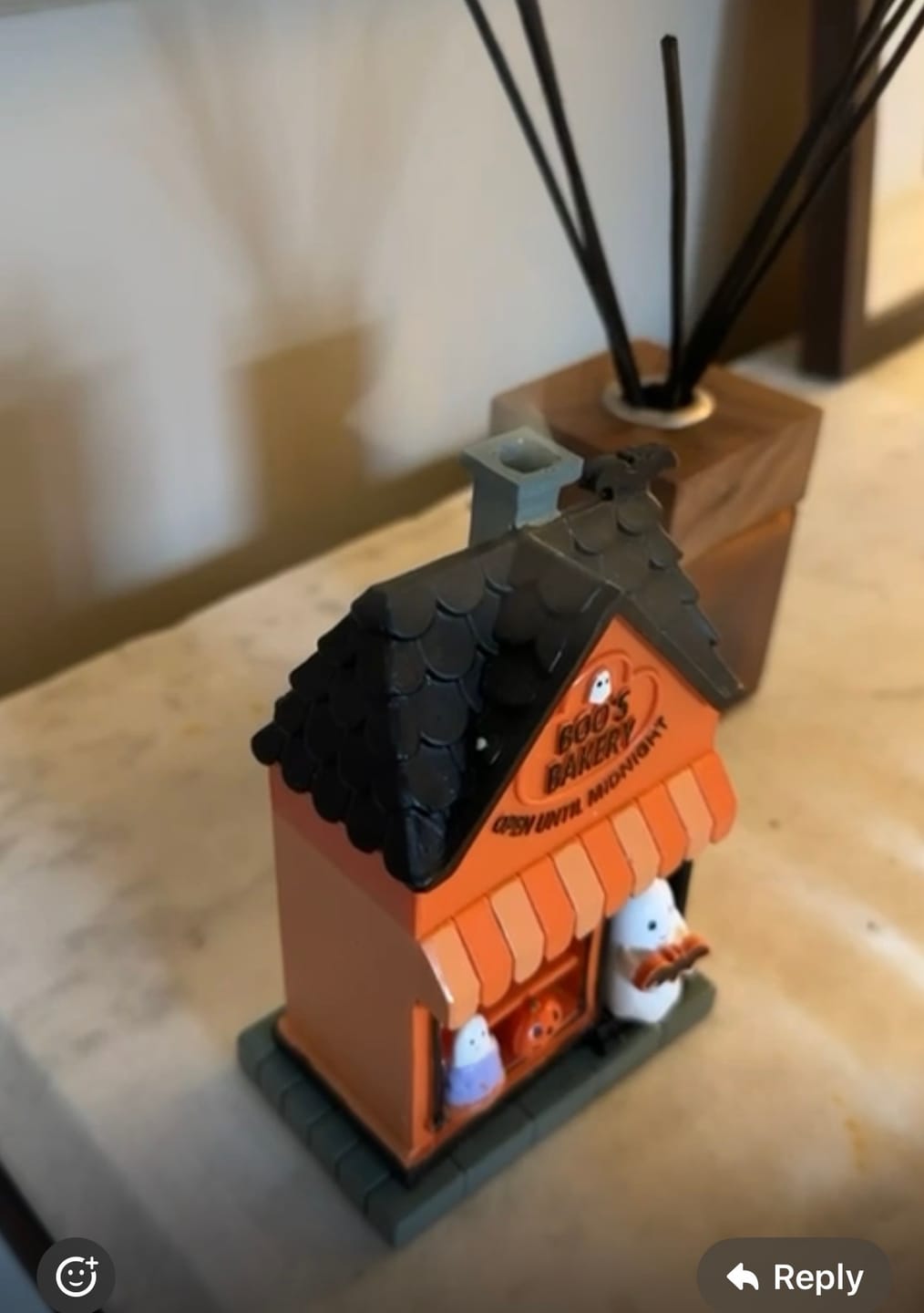 Customer photo review of Boo’s Bakery Halloween Ghost House Incense Burner / Cone Holder