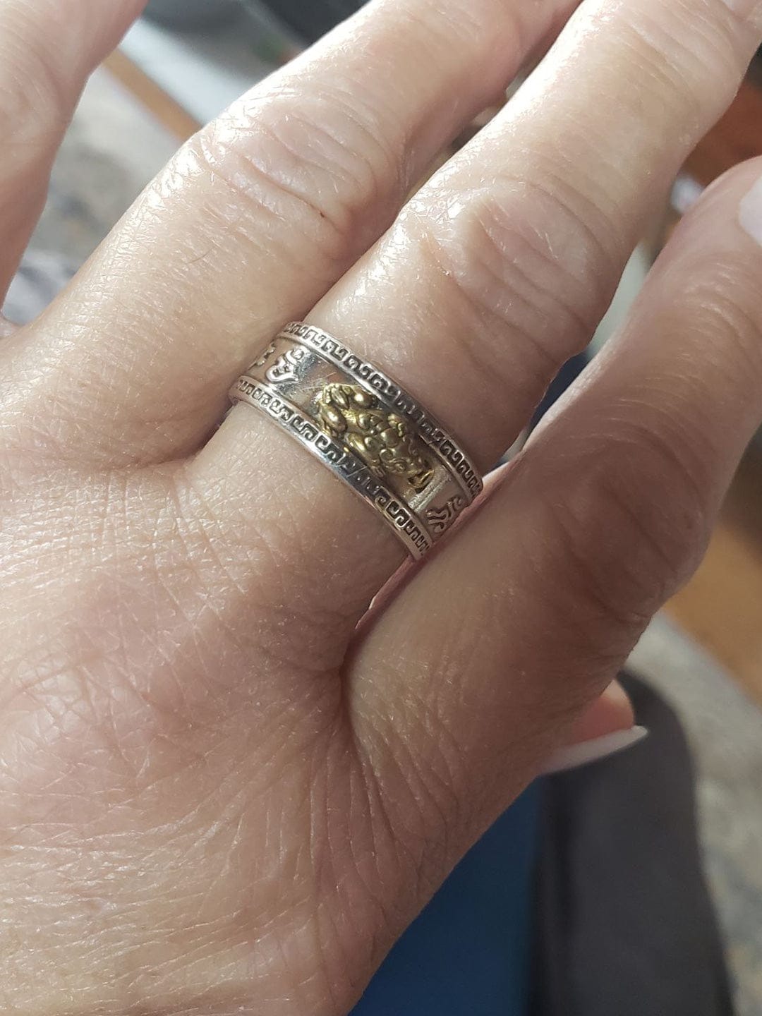 Customer photo review of The Gold Pixiu Mantra Ring