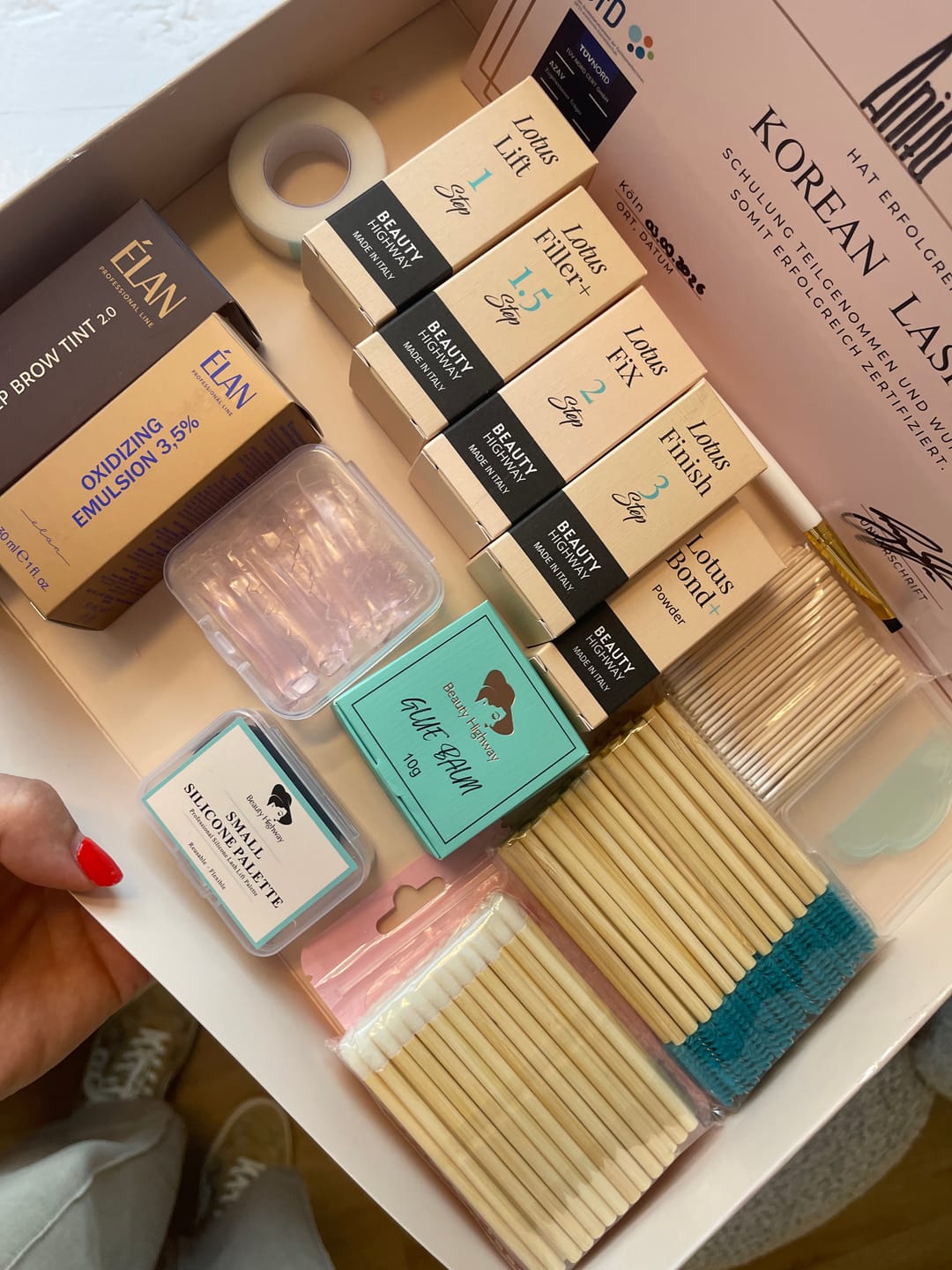 Customer photo review of Korean Lash Lift Starter Set – kostenlose online Schulung ink. Zertifikat   Professionelles Lifting Komplett Set