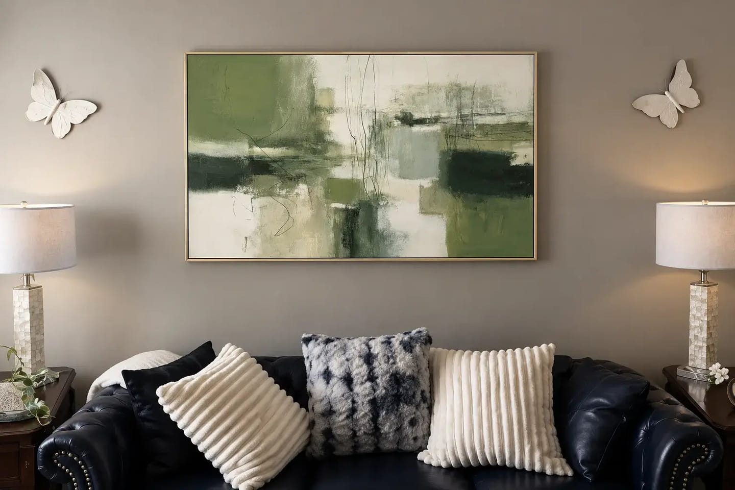 Customer photo review of Moss Blocks Abstract Wall Art