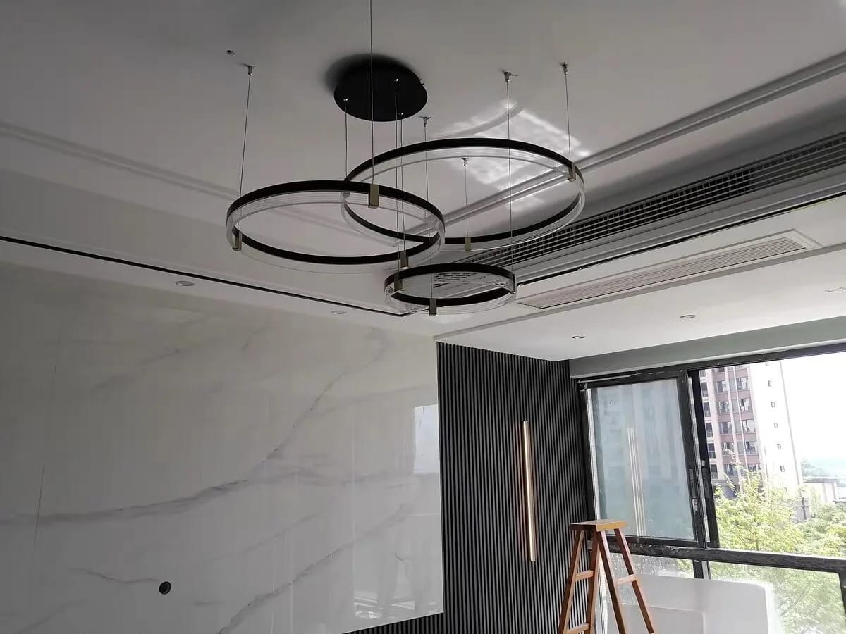Customer photo review of Layered Ring Chandelier for Living Room, Acrylic, 40–80 cm