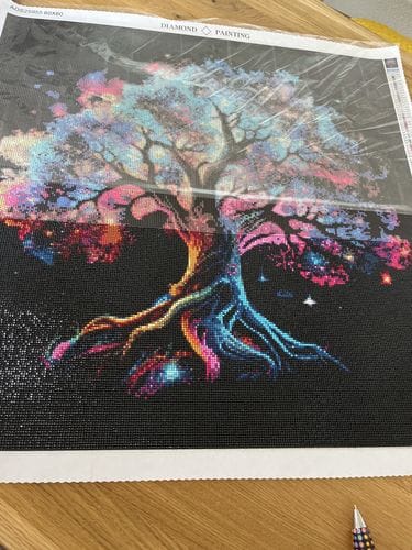 Customer photo review of Tree of Life, Colorful | Diamond Painting Kit