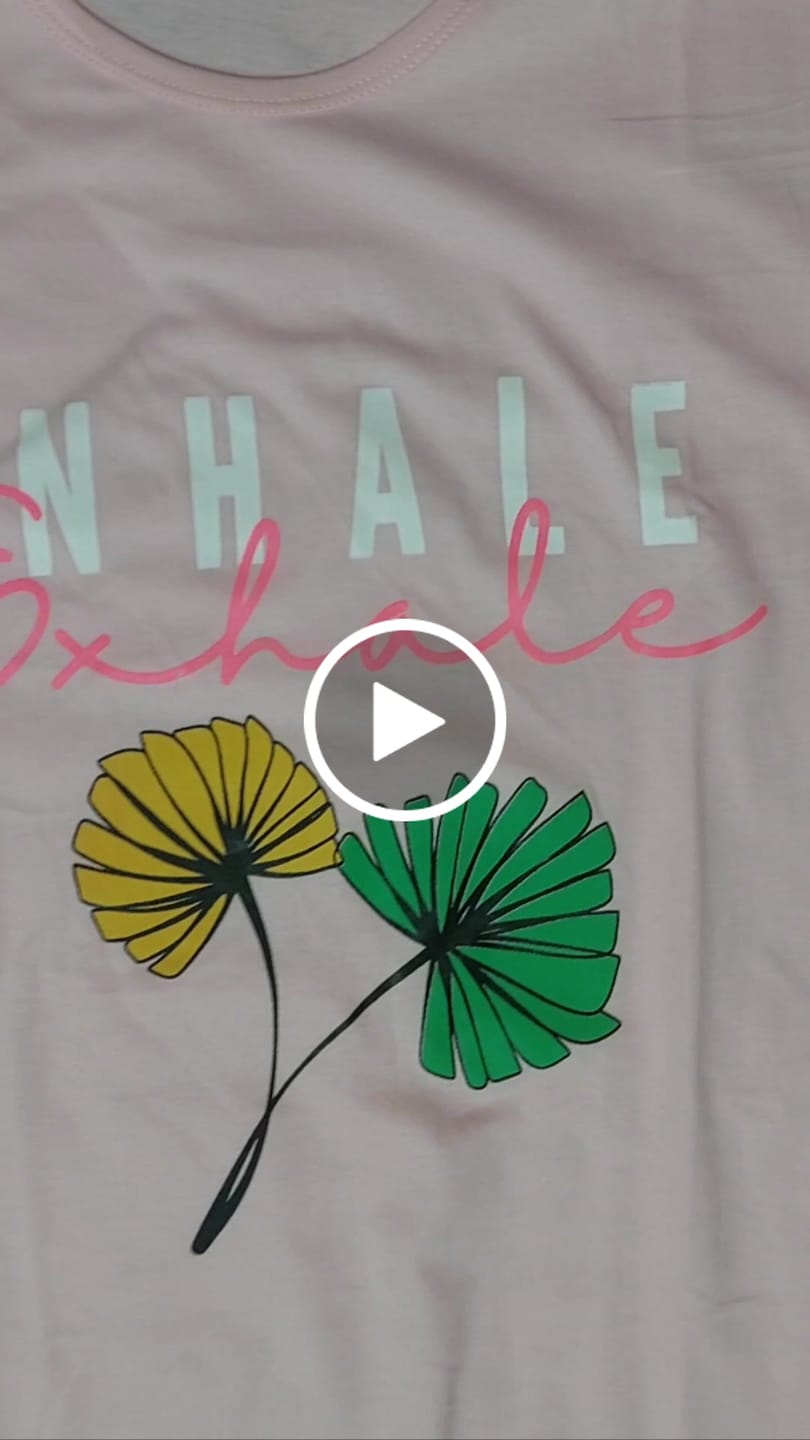Customer video review of نايت شيرت نص كم Exhale