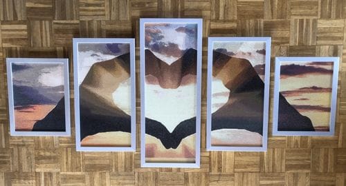 Customer photo review of Heart of Sunlight | 5-Panel Diamond Painting Kit