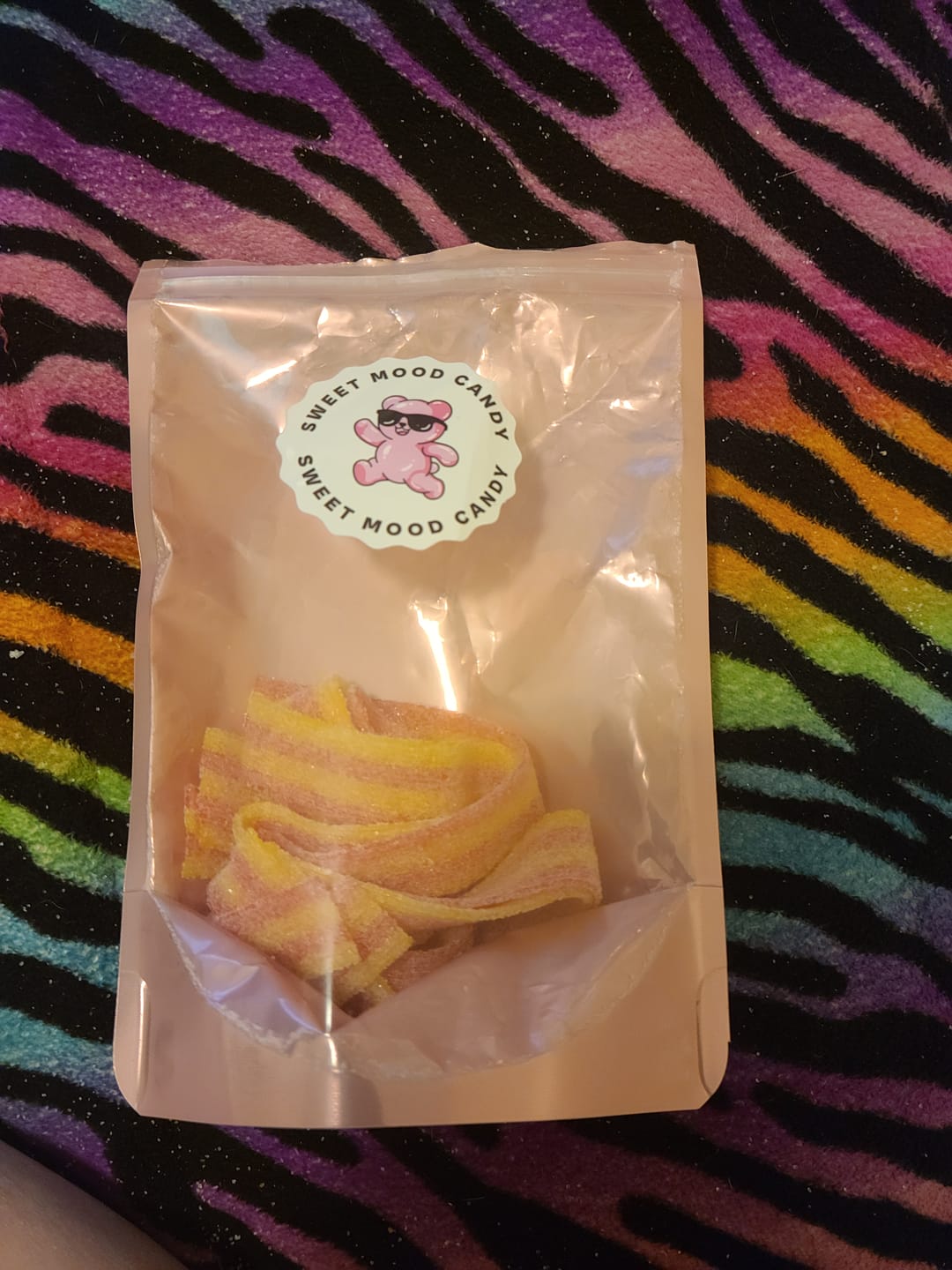 Customer photo review of Just Enough - 
Strawberry Banana Sour Belts