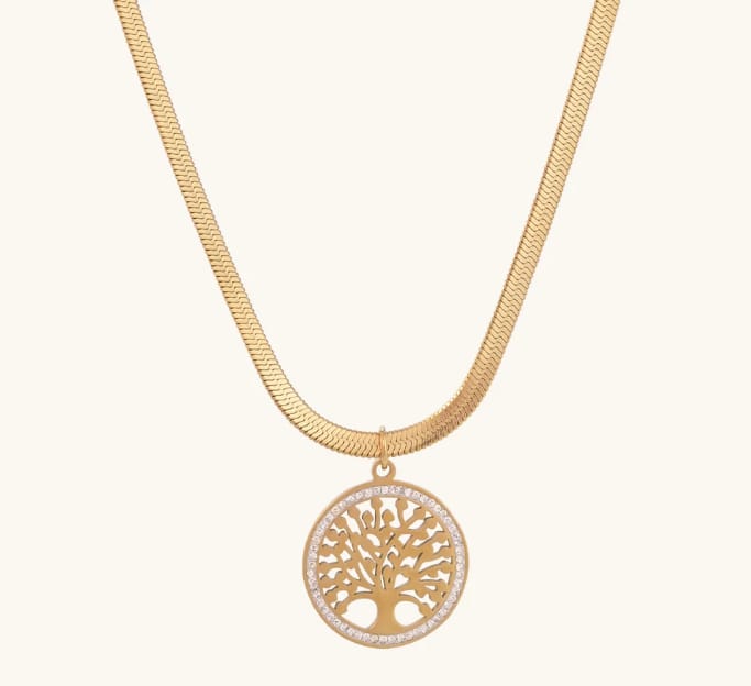 Customer photo review of Tree of Life Necklace