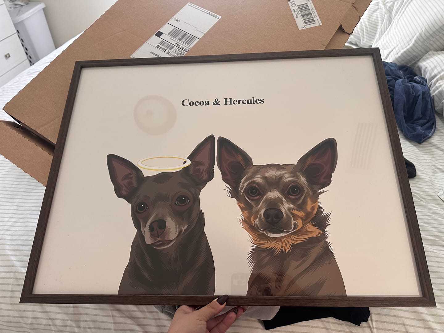 Customer photo review of Custom Two Pet Portrait