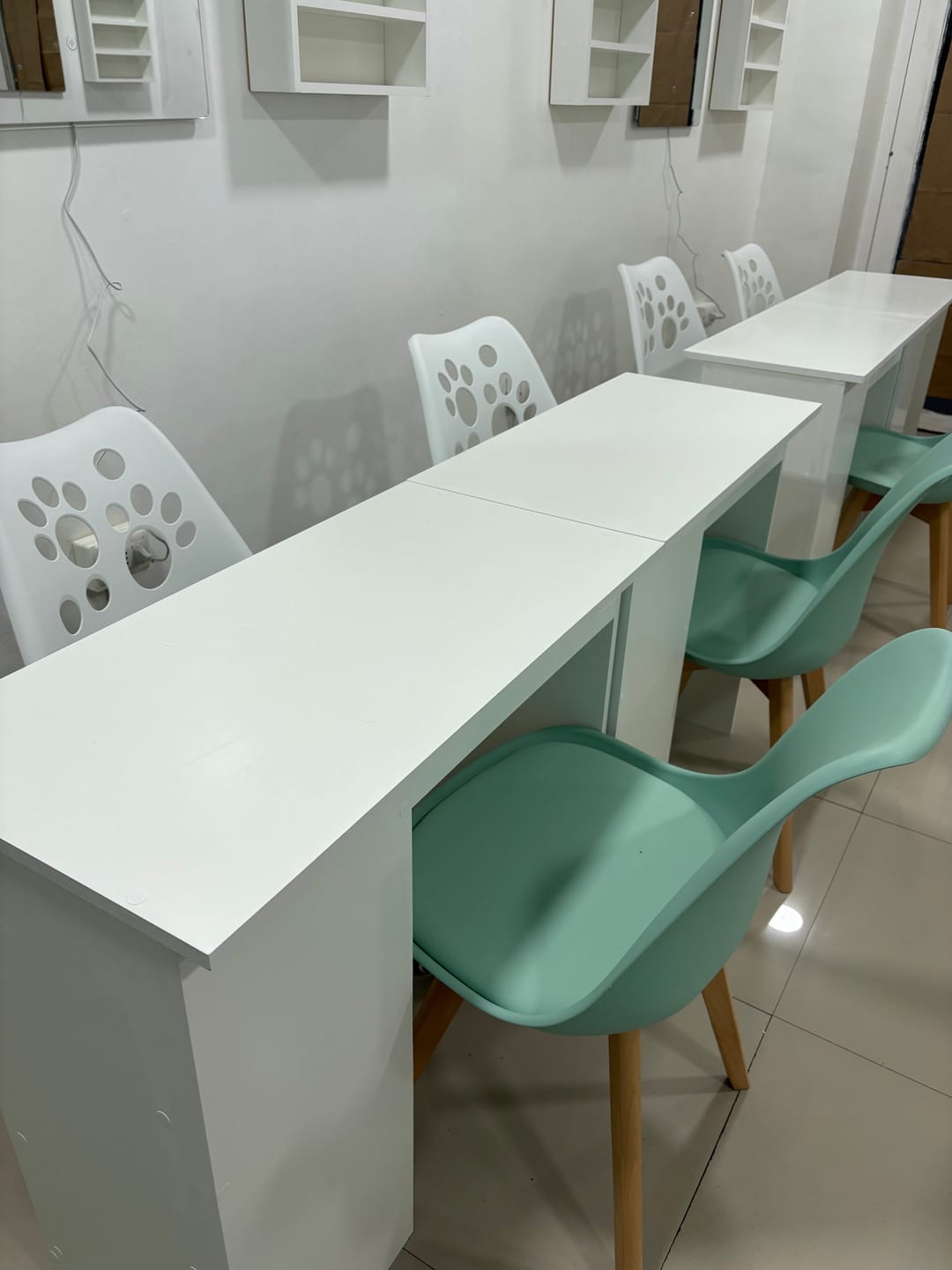 Customer photo review of Pack de 4 Sillas Tulip Oak - Menta