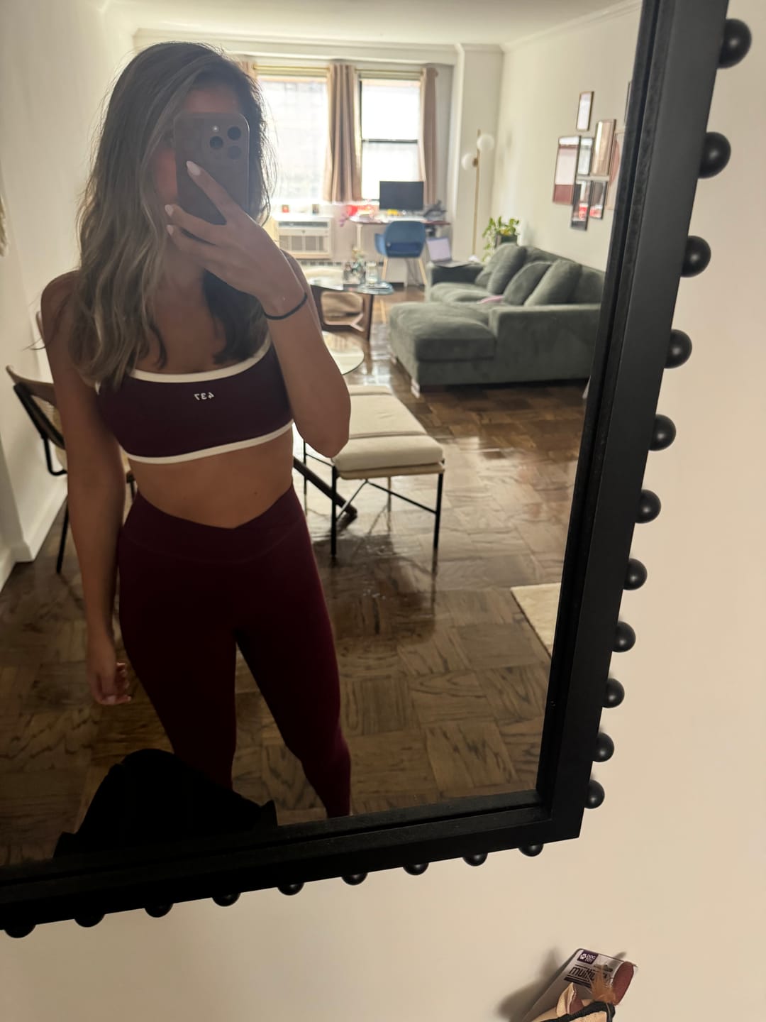 Customer photo review of The Micro Bra Black Cherry & Cream