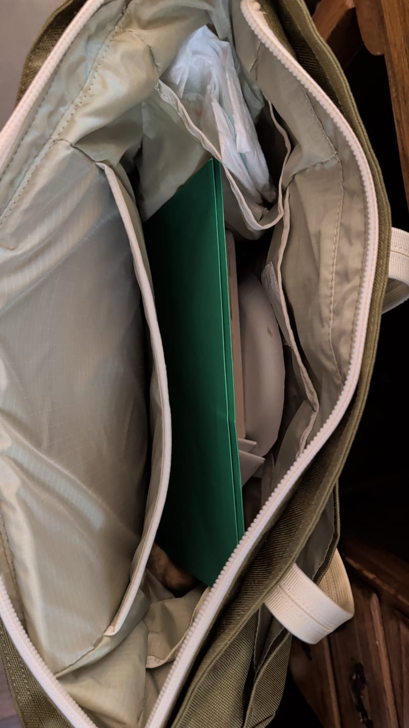 Customer photo review of Valley Tote Olive