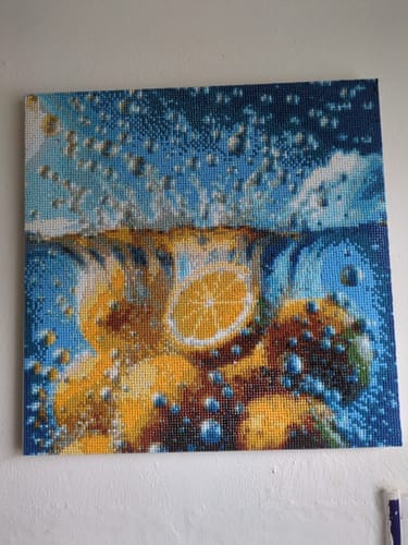 Customer photo review of Lemons in the water | Diamond Painting Kit