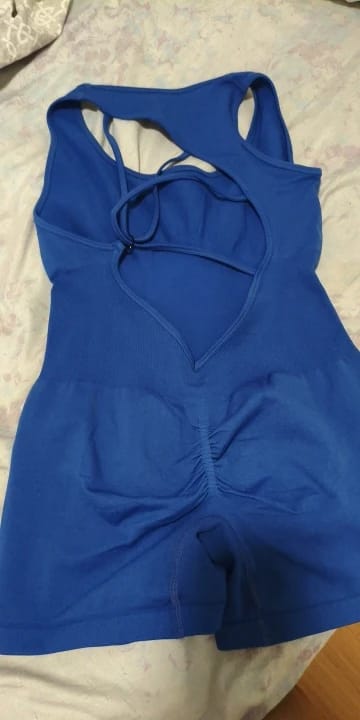 Customer photo review of Seamless Yoga Jumpsuit Backless Romper High-Waisted Lace