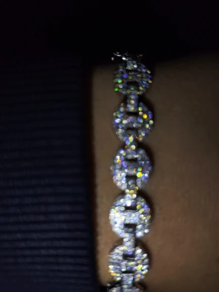 Review photo: Iced Out Mariner Link Chain - Bracelet or Necklace, 925 Silver, 6mm to 10mm