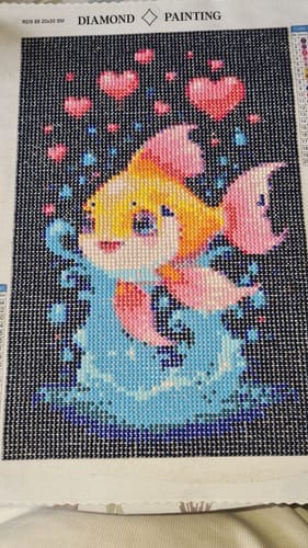 Customer photo review of Surprise Design | Mystery Diamond Painting Kit