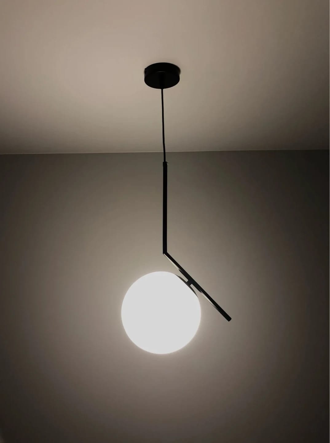 Customer photo review of Chrome Pendant Light for Kitchen Island, Glass Cage, 15–30 cm