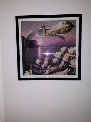 Customer photo review of Glass apple water lilies in the sea | Diamond Painting Kit