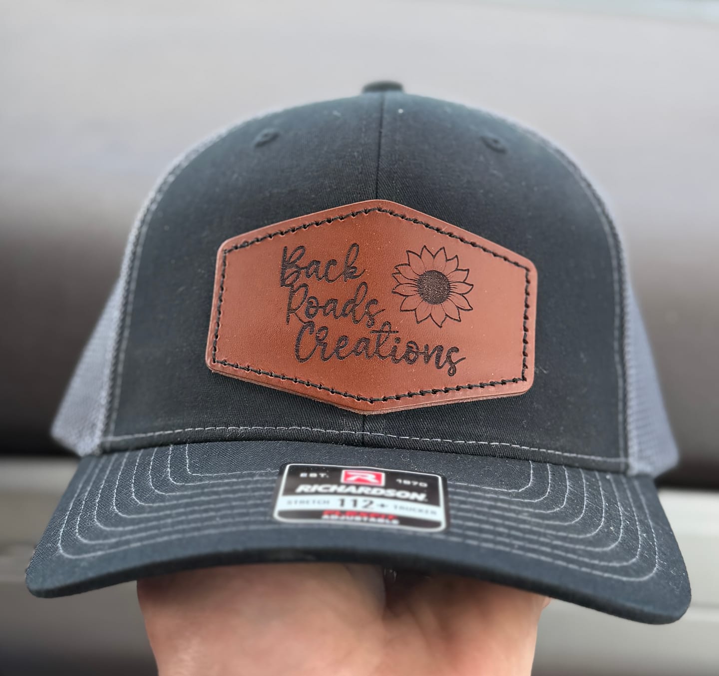 Customer photo review of Blank Full-Grain Leather Patches