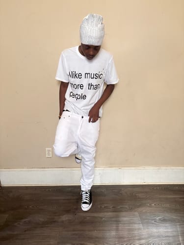Customer photo review of I like music T-Shirt