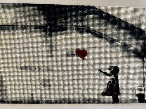 Customer photo review of Girl with balloon, Banksy | Diamond Painting Kit