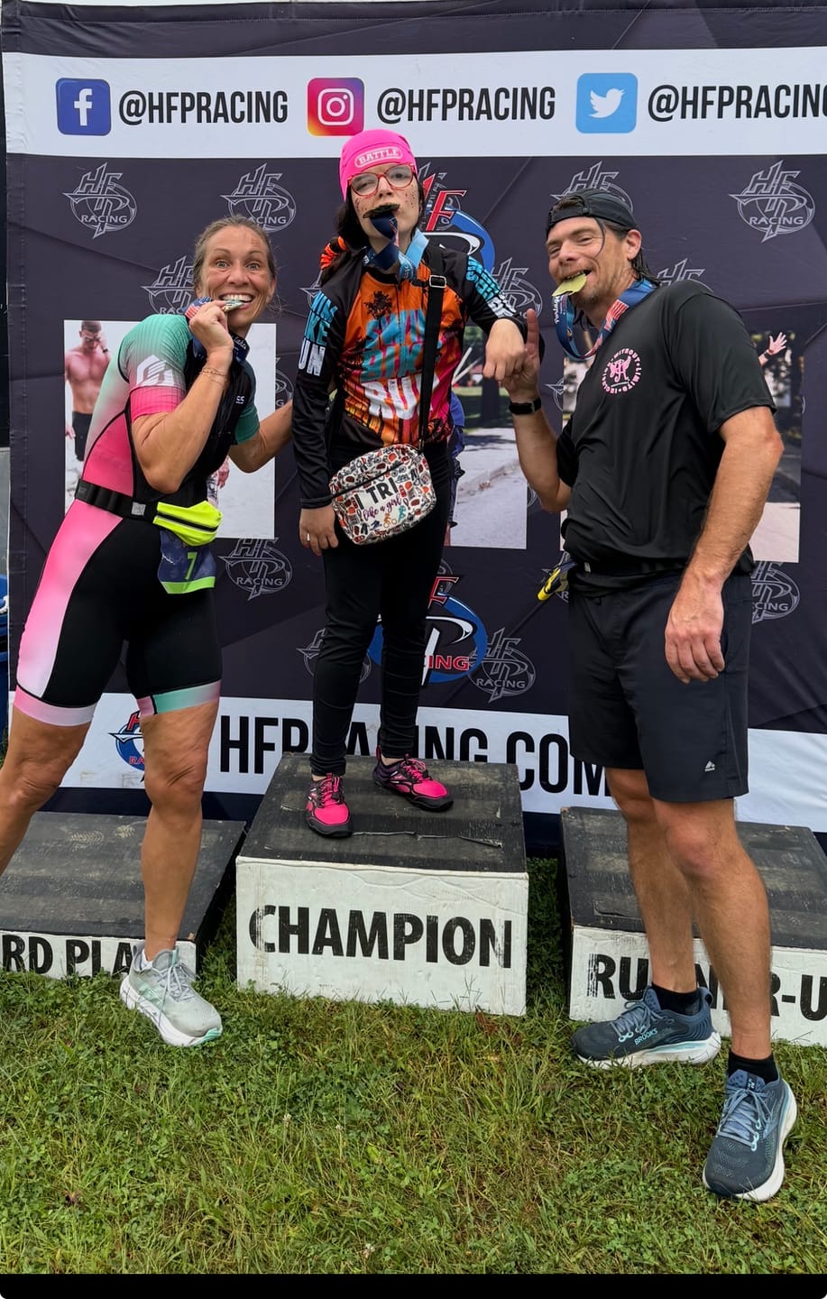 Customer photo review of Swim Bike Run (Triathlon Inspired)  Cycling Jersey