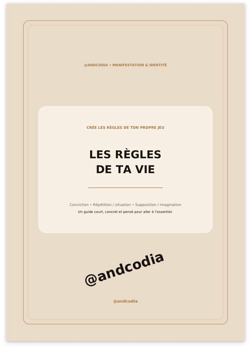 Customer photo review of GUIDE -LES RÈGLES DE MA VIE