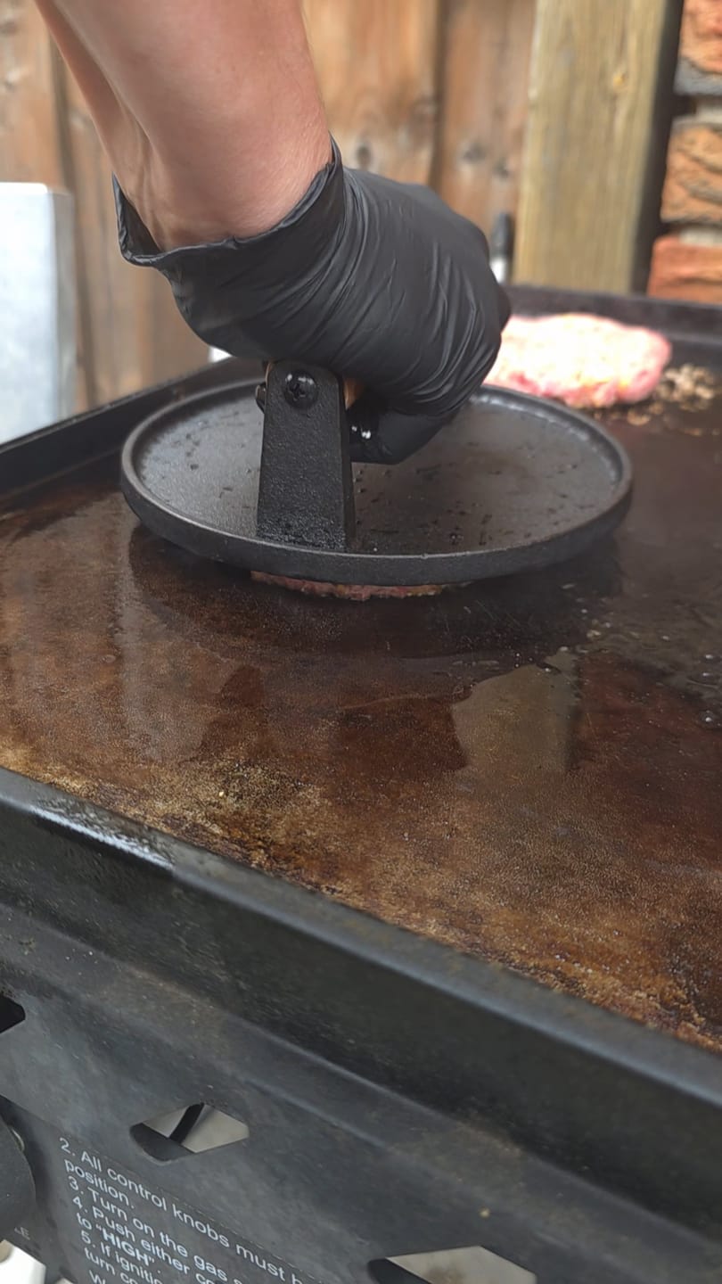 Customer photo review of Big Boy Mario: A Smash Brother Circular Burger Press