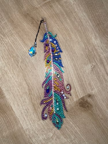 Customer photo review of Feather Designs, Set of 6 | Diamond Painting Bookmarks