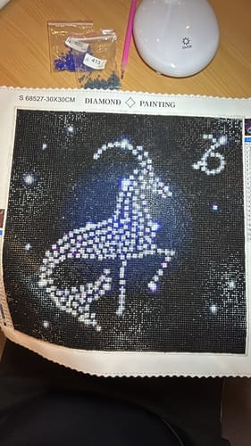 Customer photo review of Zodiac sign Capricorn | Diamond Painting Kit