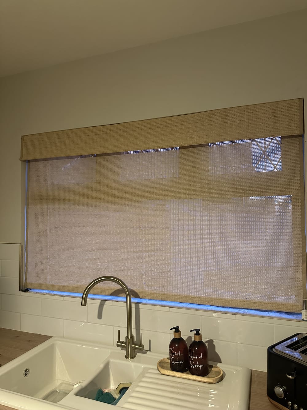 Customer photo review of Motorized Blackout Roller Shades