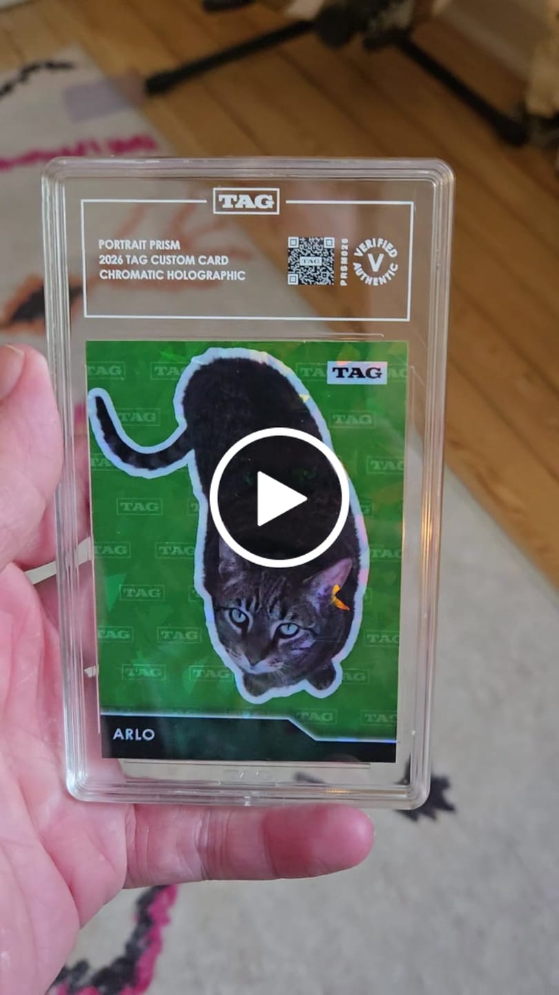Customer video review of TAG Custom Card | Pet Portrait Prism