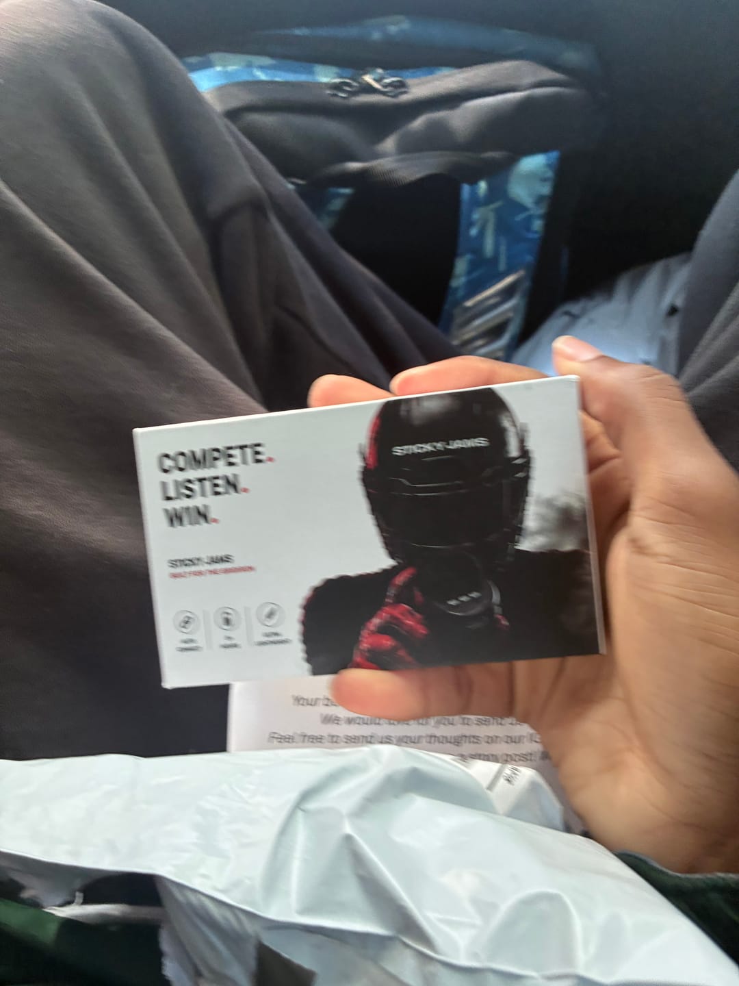 Customer photo review of Football Helmet Speakers