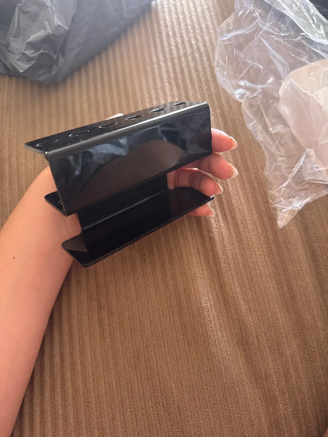 Customer photo review of 6 Piece Eyelash Tweezer Storage Set