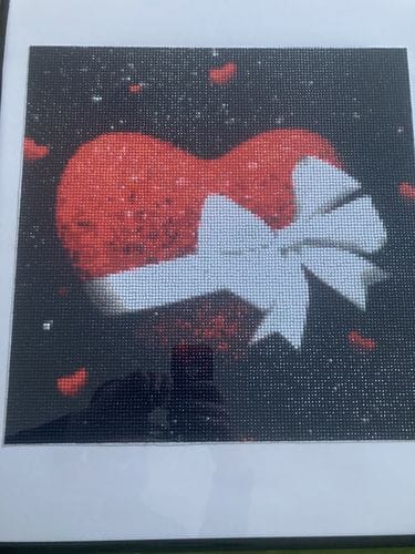 Customer photo review of Heart with bow | Diamond Painting Kit
