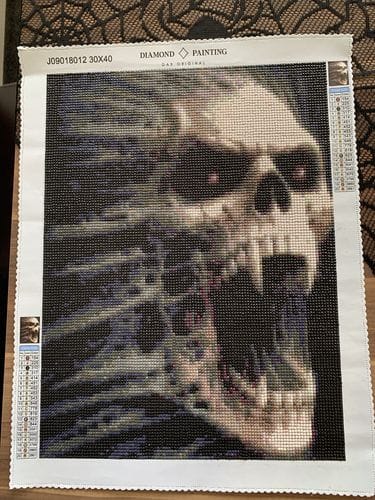 Customer photo review of Skull Vampire | Diamond Painting Kit