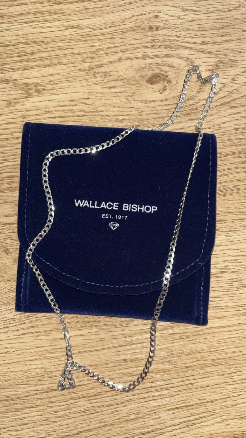 Customer photo review of Bevelled Curb Chaion in Sterling Silver