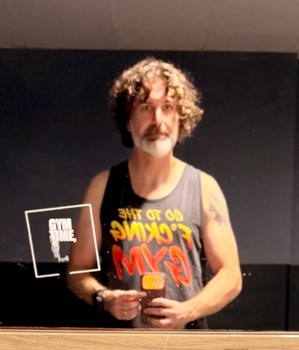 Customer photo review of Go To The F*cking Gym Premium Tank Top