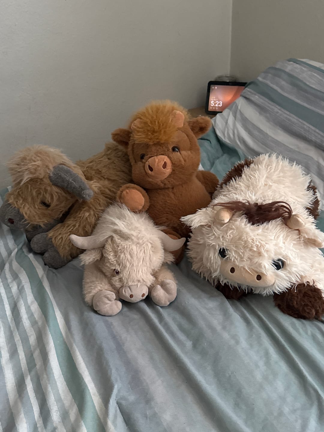 Customer photo review of MeWaii® Brown Cow Fuzzy Long Haired Weighted Stuffed Animal