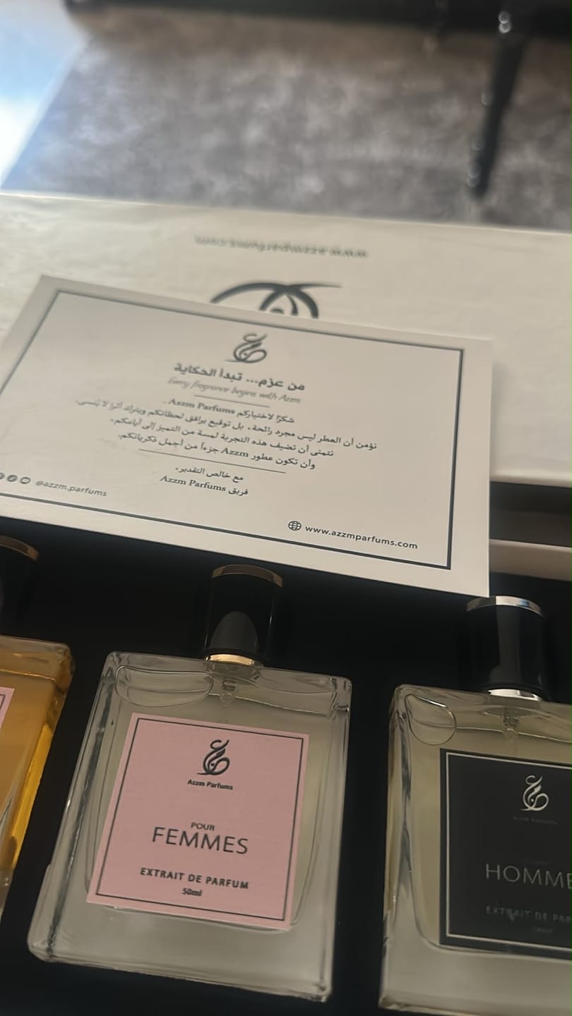 Customer photo review of Pack AZZM – 3 PARFUMS AU CHOIX