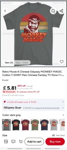 Customer photo review of Monkey Magic Graphic T-Shirt