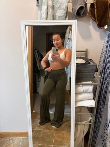 Customer photo review of Comfort Wide Leg Pants Wide-Leg