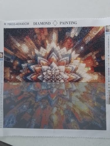 Customer photo review of Mandala, flower | Diamond Painting Kit