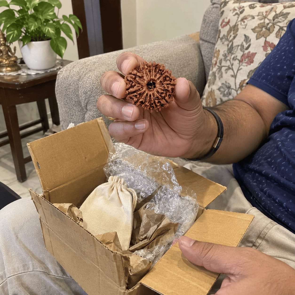 Customer photo review of 12 Mukhi Rudraksha (Nepali)